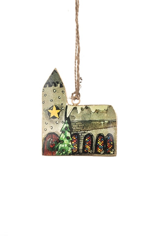 Little Grey Church Tin Hanger