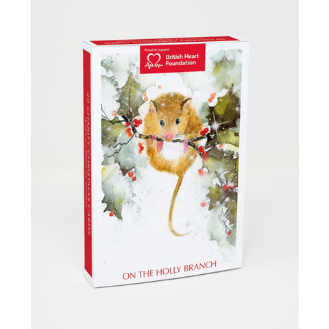 Christmas Card Pack - Holly on Branch