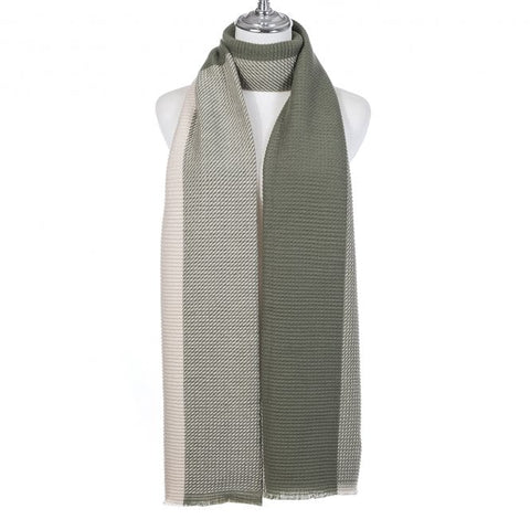 Waffle Muted Green Scarf