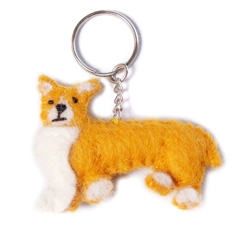 Corgi Felt Key Ring