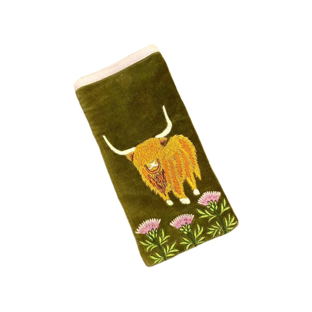 Highland Cow Glasses Case