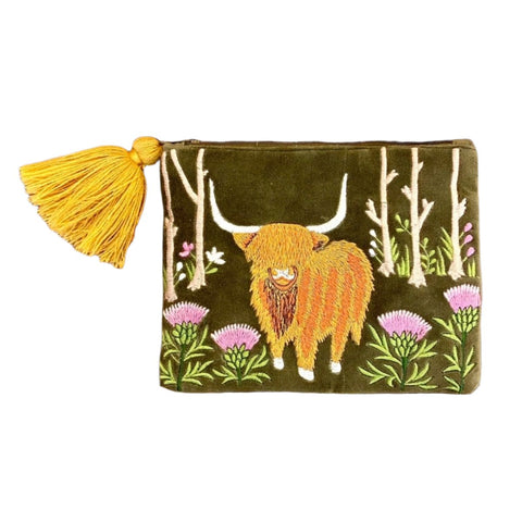 Highland Cow Purse with tassel