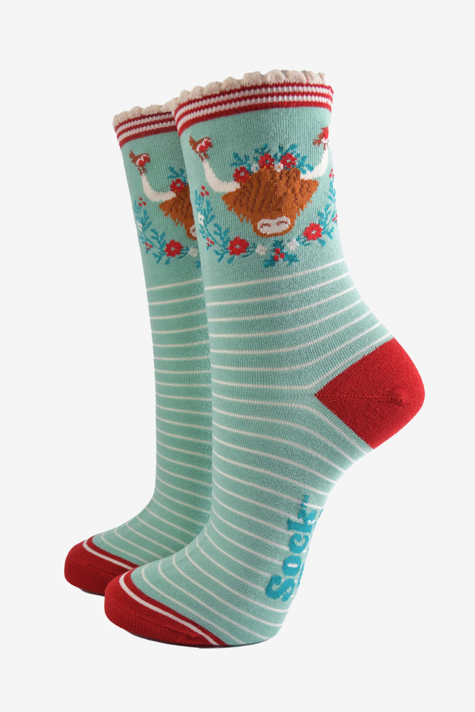 Women's Highland Cow Bamboo Socks