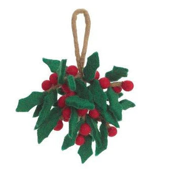 Felt Sprig of Holly