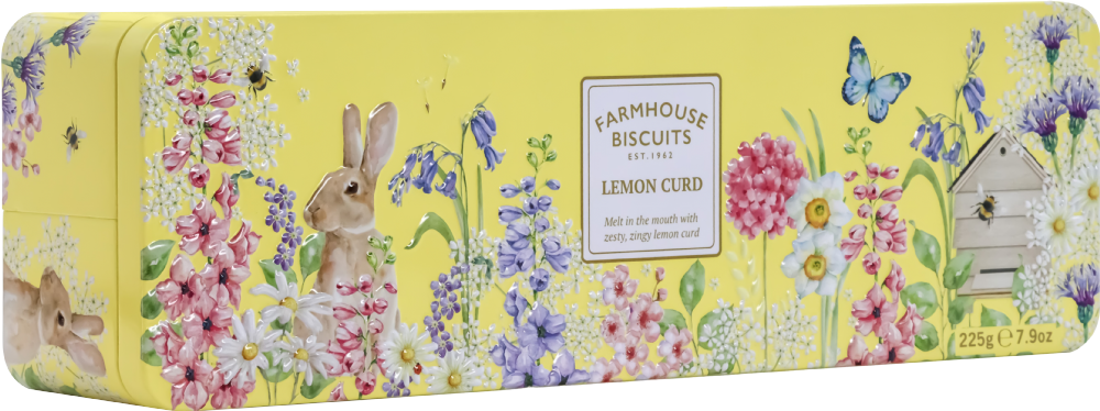 Lemon Curd Biscuits in bunny Tin