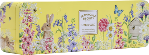 Lemon Curd Biscuits in bunny Tin