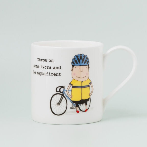 Lycra Man with Bike Mug - Rose Made a Thing