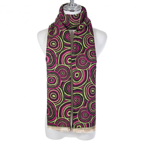 Purple Retro Circle Scarf