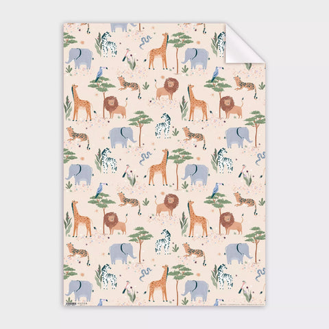 Safari Childrens Wrapping Paper