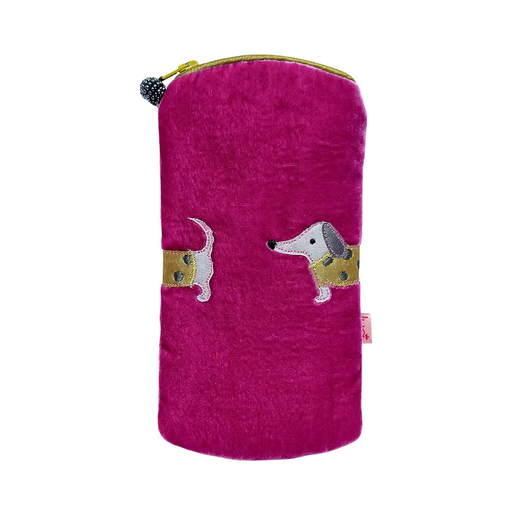 Sausage Dog Glasses Case - pink