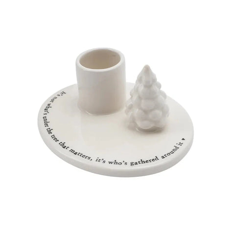 Winter Wishes 'Under The Tree' Candlestick Holder