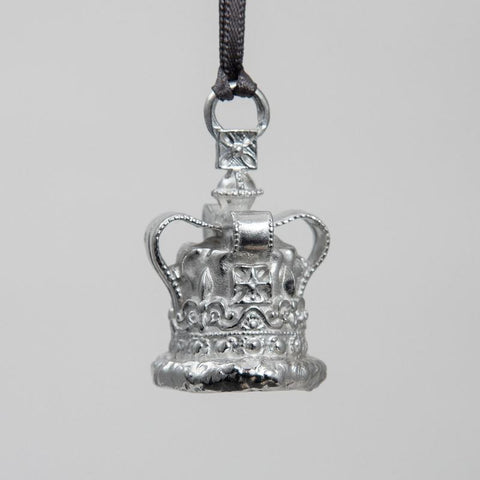 Pewter Crown Christmas Decoration