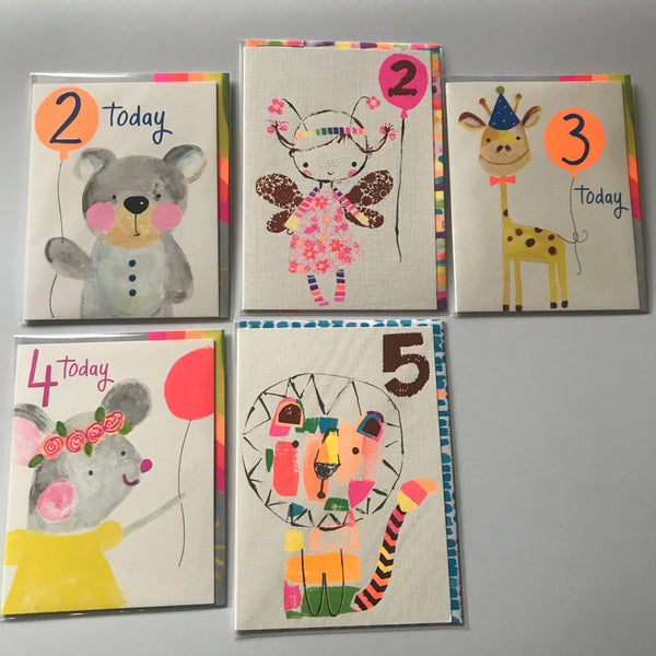 Age Cards - Two, Three, Four, Five