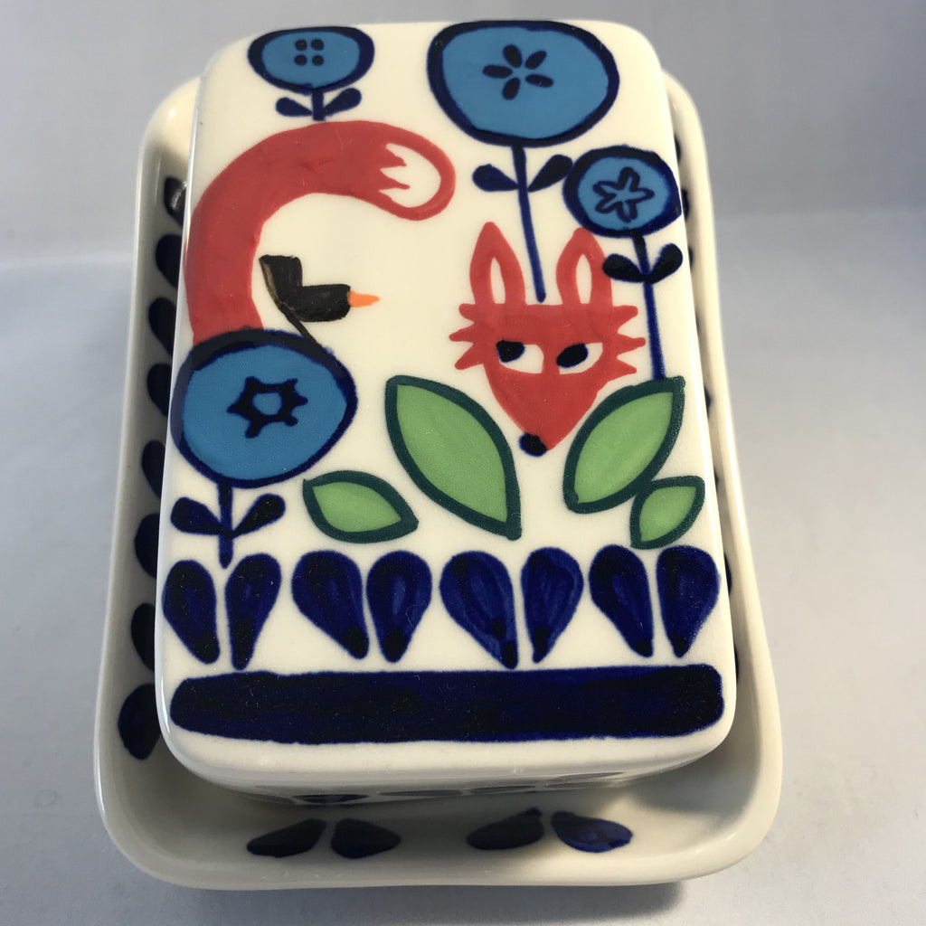 Fox and Fauna Butter Dish