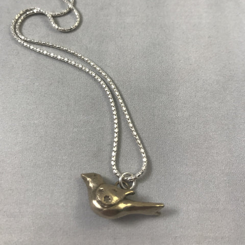 Silver wren Necklace