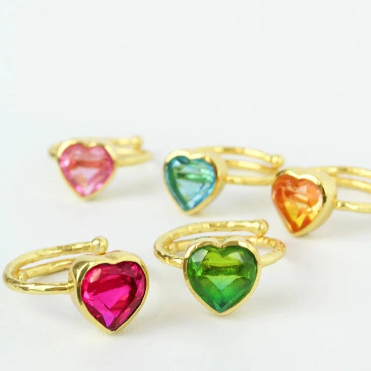 Heart Shaped Cocktail Ring