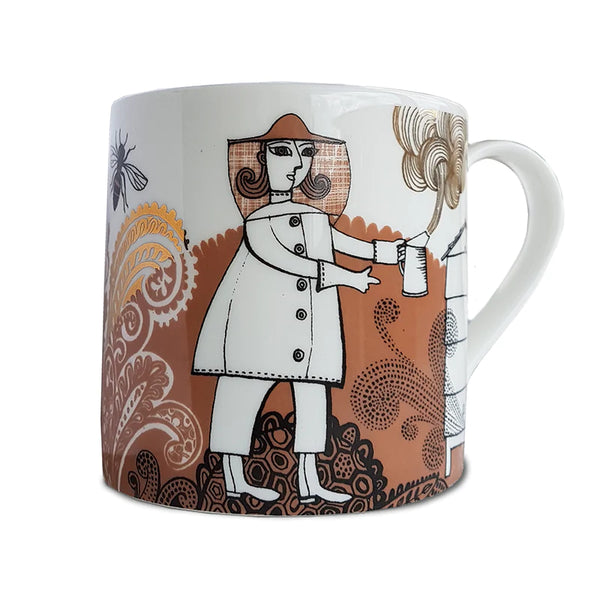 Beekeeper Lady Mug with Gold