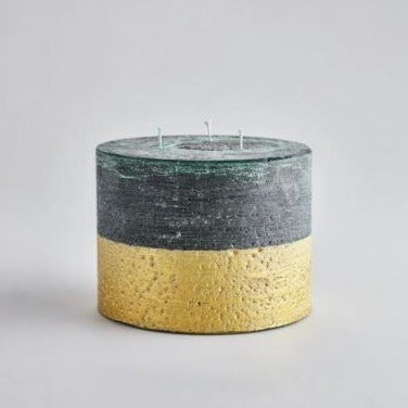 Gold Half Dipped Multiwick Candle - Winter Thyme